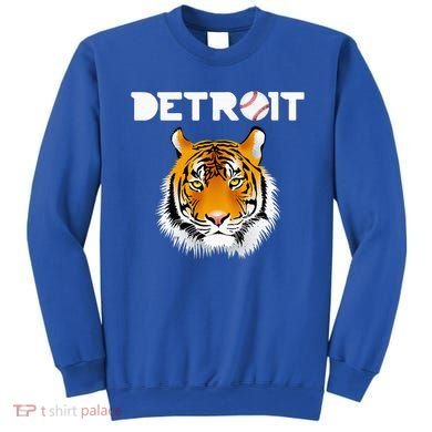 Distressed Tiger Mascot Cool Detroit Tiger Design Sweatshirt