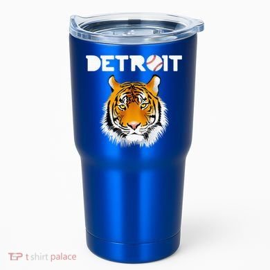 Distressed Tiger Mascot Cool Detroit Tiger Design Tumbler