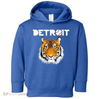 Distressed Tiger Mascot Cool Detroit Tiger Design Toddler Hoodie