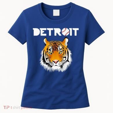 Distressed Tiger Mascot Cool Detroit Tiger Design Women's T-Shirt