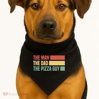 Daddy The Man The Myth The Pizza Guy Pizza lovers USA-Made Doggie Bandana thumb 1
