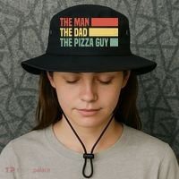 Daddy The Man The Myth The Pizza Guy Pizza lovers Bucket Hat thumb 3