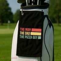 Daddy The Man The Myth The Pizza Guy Pizza lovers Golf Towel thumb 2