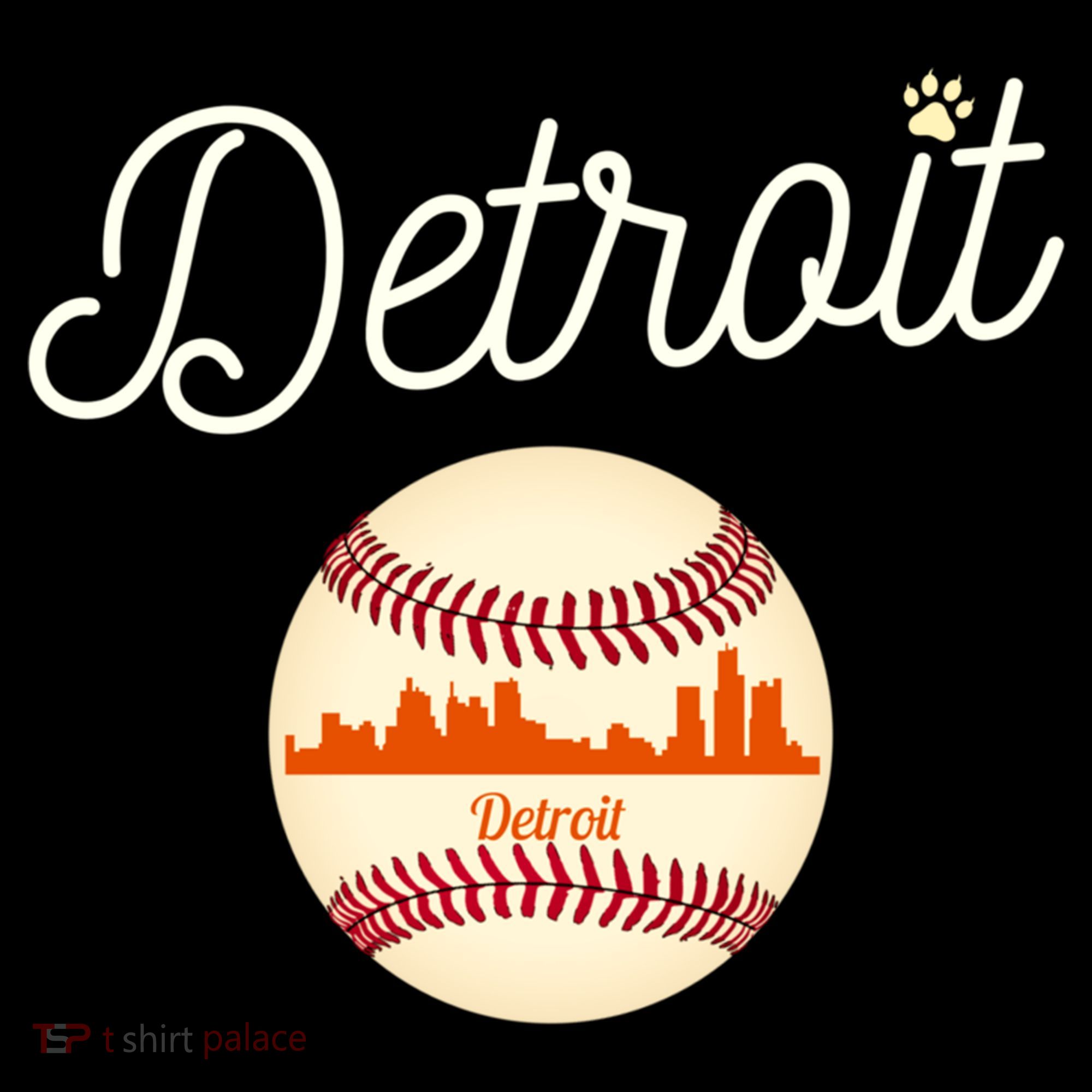 Distressed Tiger Mascot Gift Detroit Baseball Skyline Gift Coffee Mug
