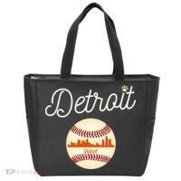 Distressed Tiger Mascot Gift Detroit Baseball Skyline Gift Tote Bag thumb 0