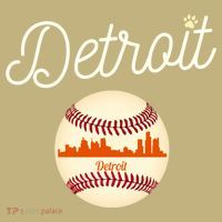 Distressed Tiger Mascot Gift Detroit Baseball Skyline Gift Long Sleeve Shirt thumb 2