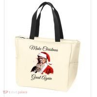 Donald Trump Make Christmas Great Again Christmas | Festive Holiday Tote Bag thumb 3