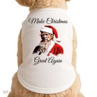 Donald Trump Make Christmas Great Again Christmas | Festive Holiday Doggie Tank thumb 0