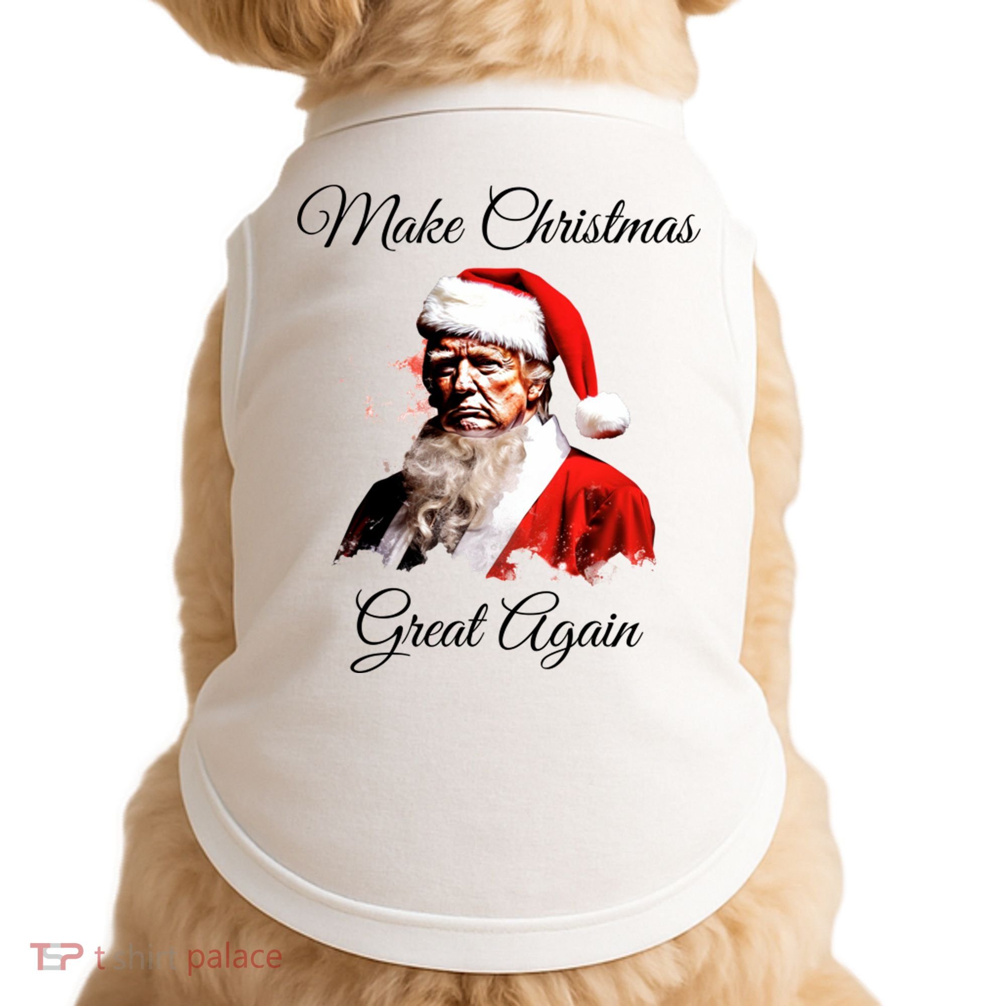 Donald Trump Make Christmas Great Again Christmas | Festive Holiday Doggie Tank