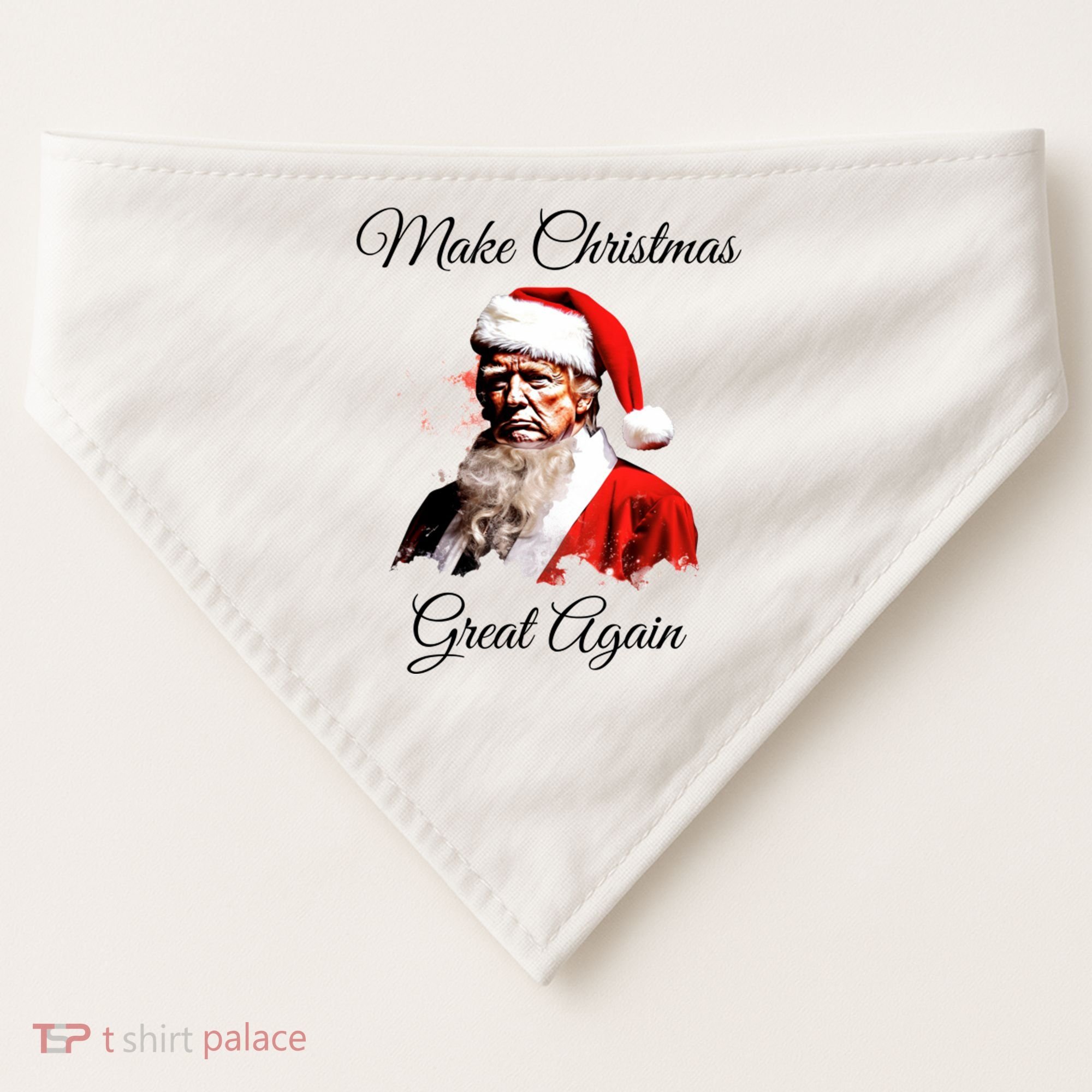 Donald Trump Make Christmas Great Again Christmas | Festive Holiday USA-Made Doggie Bandana