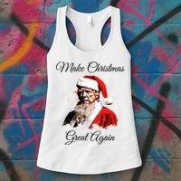 Donald Trump Make Christmas Great Again Christmas | Festive Holiday Women's Tank Top thumb 3