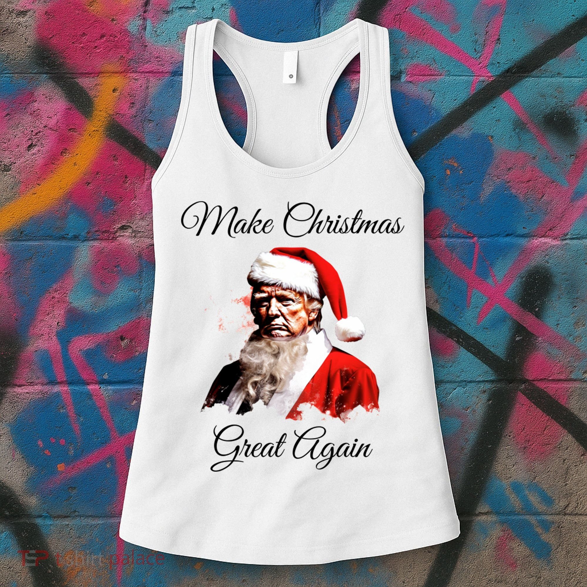 Donald Trump Make Christmas Great Again Christmas | Festive Holiday Women's Tank Top