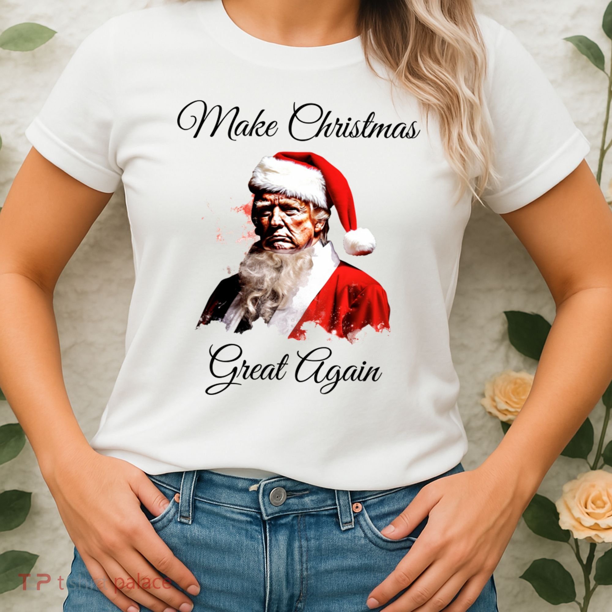 Donald Trump Make Christmas Great Again Christmas | Festive Holiday Women's T-Shirt