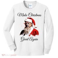 Donald Trump Make Christmas Great Again Christmas | Festive Holiday Kids Long Sleeve Shirt thumb 0