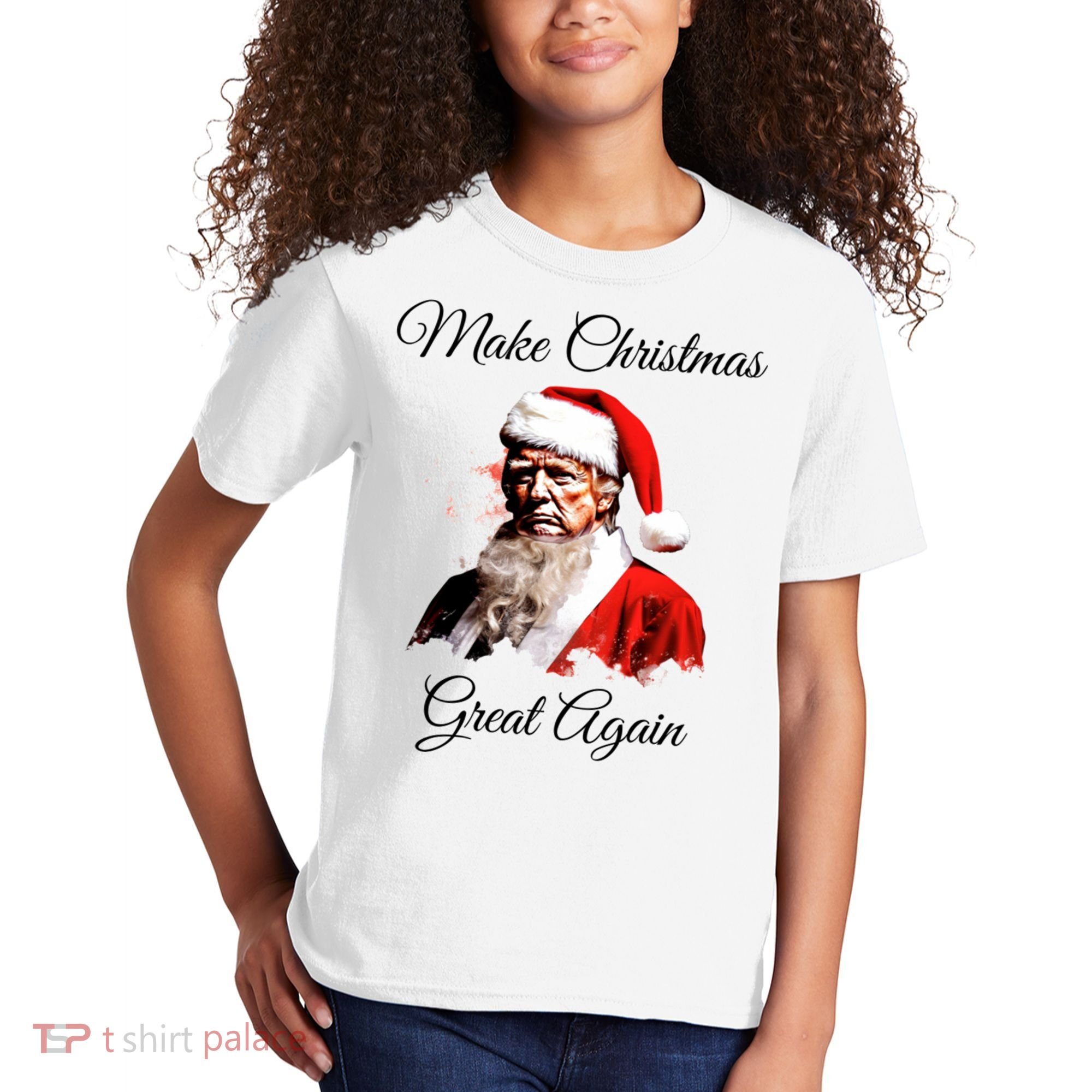 Donald Trump Make Christmas Great Again Christmas | Festive Holiday Kids T-Shirt