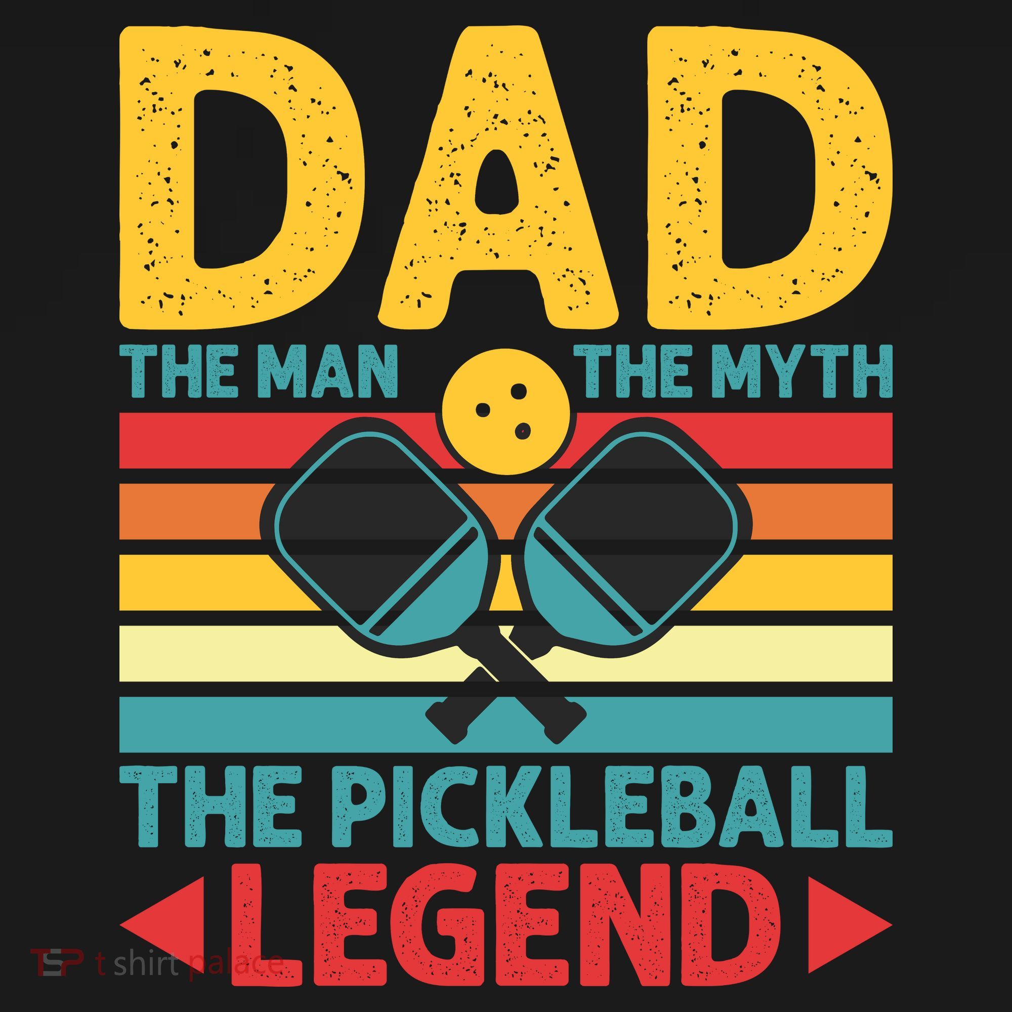 Dad The Man The Myth The Pickleball Legend Backpack
