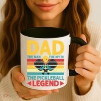 Dad The Man The Myth The Pickleball Legend Coffee Mug thumb 3