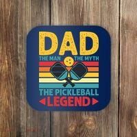 Dad The Man The Myth The Pickleball Legend Coaster thumb 0