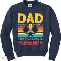 Dad The Man The Myth The Pickleball Legend Kids Sweatshirt thumb 0