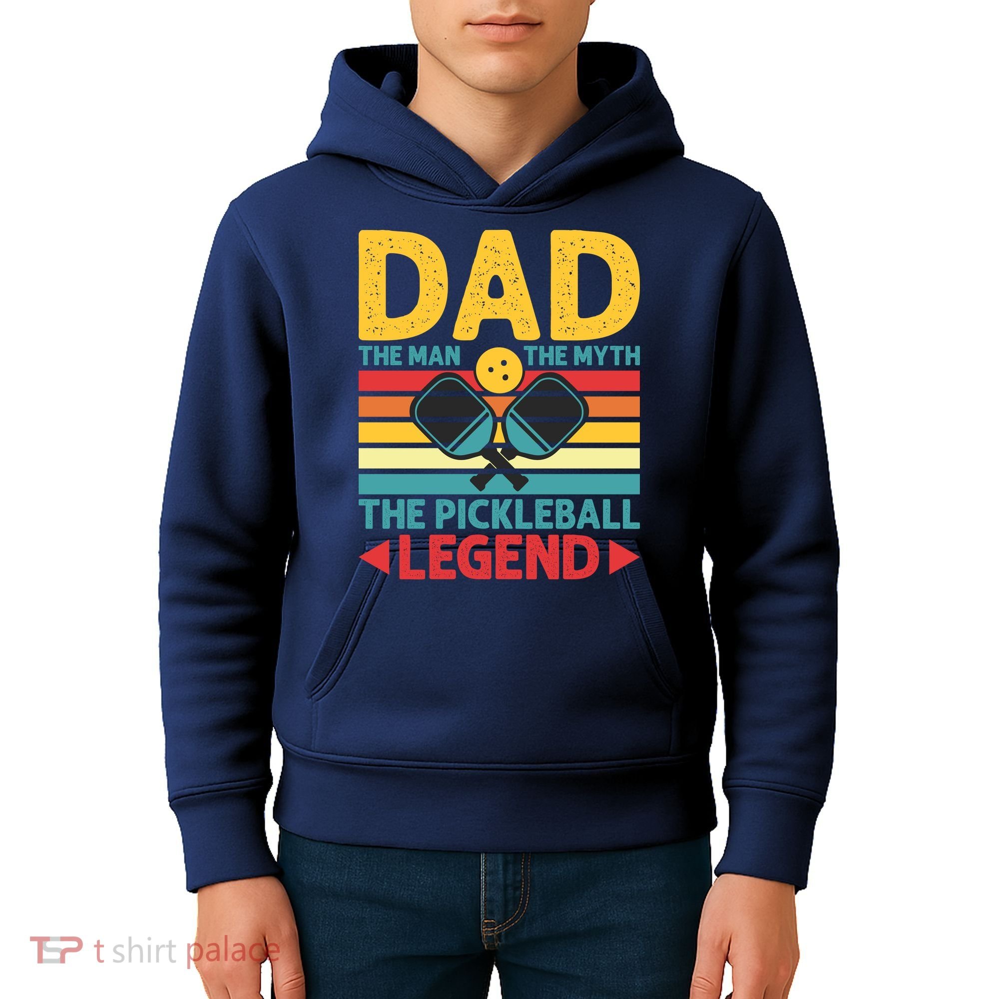 Dad The Man The Myth The Pickleball Legend Kids Hoodie
