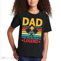 Dad The Man The Myth The Pickleball Legend Kids T-Shirt thumb 2