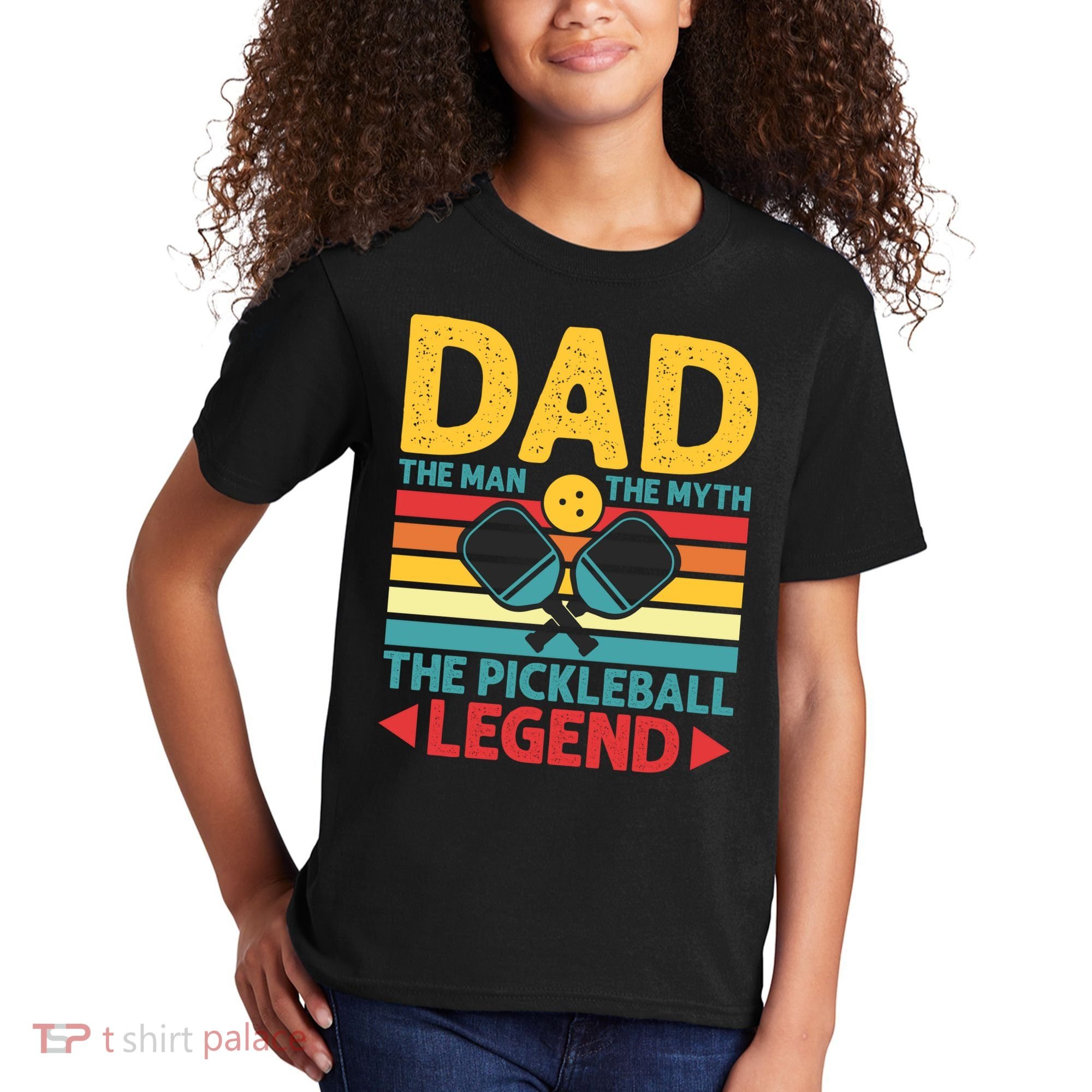 Dad The Man The Myth The Pickleball Legend Kids T-Shirt