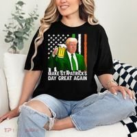 Donald Trump Make St Patricks Day Great Again Comfort Colors T-Shirt thumb 2
