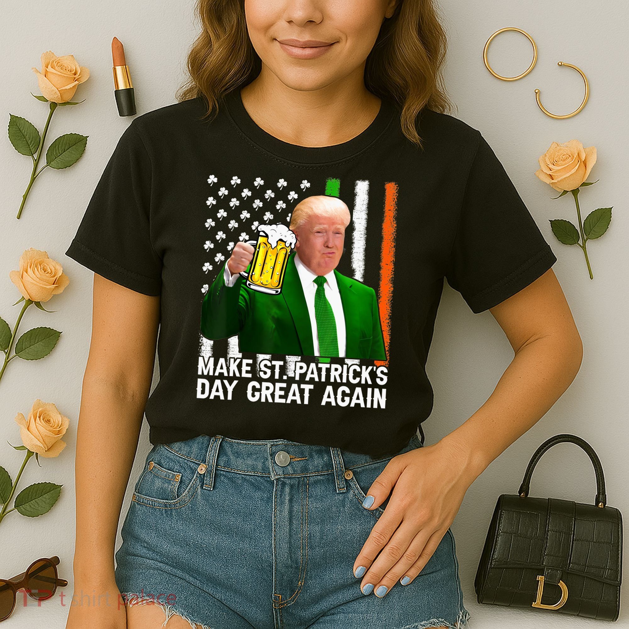 Donald Trump Make St Patricks Day Great Again Comfort Colors Boxy T-Shirt
