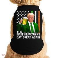 Donald Trump Make St Patricks Day Great Again Doggie Tank thumb 0
