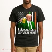 Donald Trump Make St Patricks Day Great Again Tall T-Shirt thumb 2