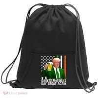 Donald Trump Make St Patricks Day Great Again Sweatshirt Cinch Pack Bag thumb 0