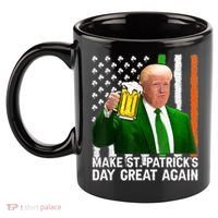 Donald Trump Make St Patricks Day Great Again 11oz C Handle Ceramic Mug thumb 2
