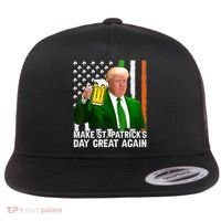 Donald Trump Make St Patricks Day Great Again Flat Bill Trucker Hat thumb 0