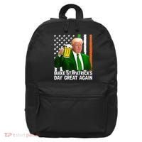 Donald Trump Make St Patricks Day Great Again 16 in Basic Backpack thumb 0