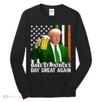 Donald Trump Make St Patricks Day Great Again Tall Long Sleeve Shirt thumb 0