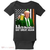 Donald Trump Make St Patricks Day Great Again Baby Bodysuit thumb 0