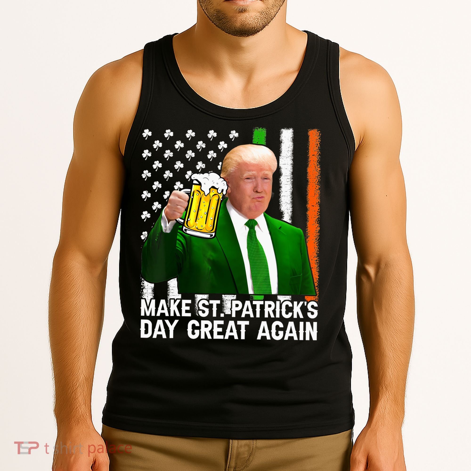 Donald Trump Make St Patricks Day Great Again Tank Top