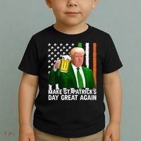 Donald Trump Make St Patricks Day Great Again Toddler T-Shirt thumb 2