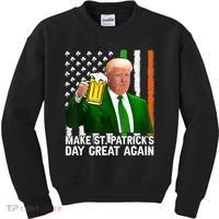 Donald Trump Make St Patricks Day Great Again Kids Sweatshirt thumb 0