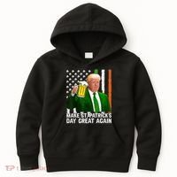 Donald Trump Make St Patricks Day Great Again Kids Hoodie thumb 0