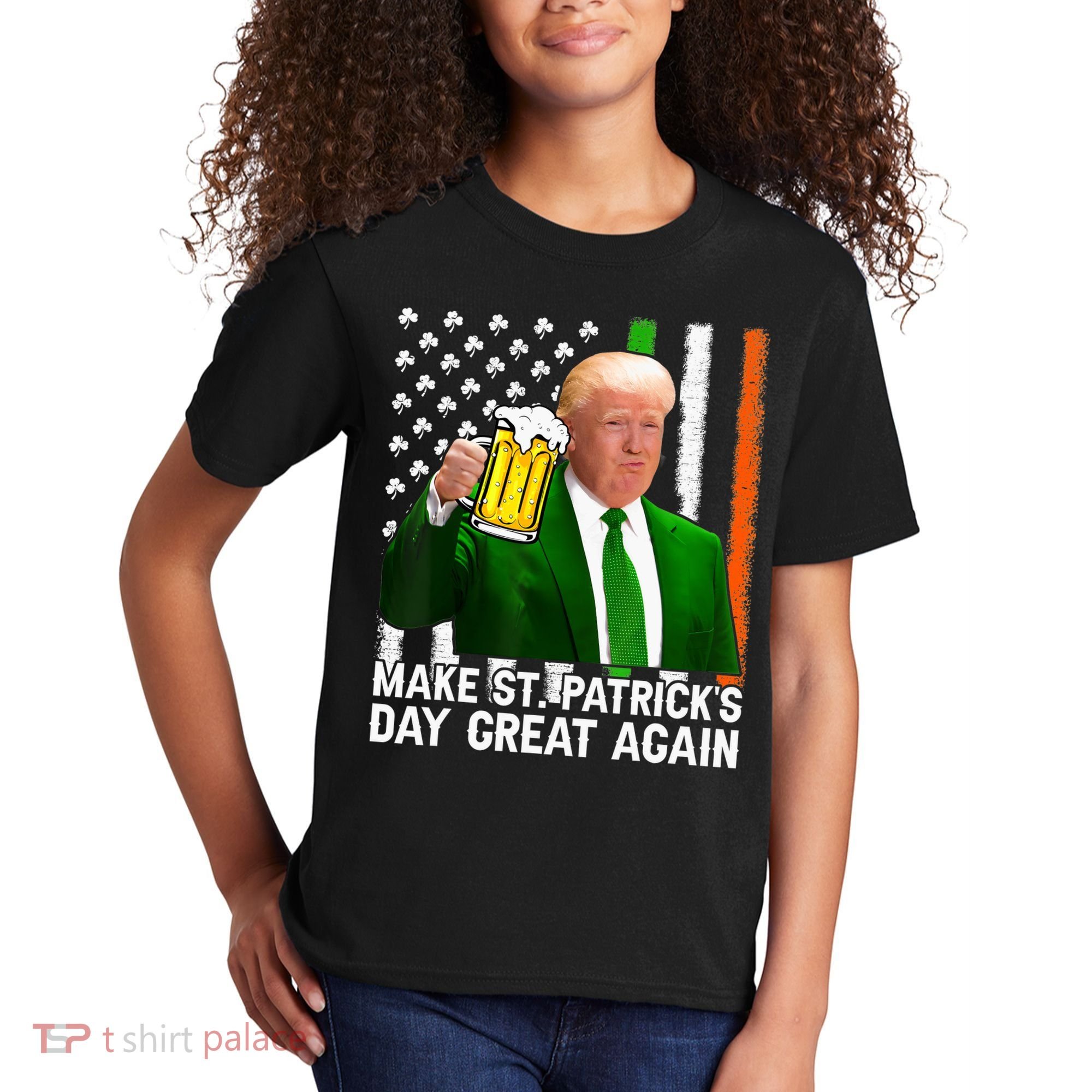 Donald Trump Make St Patricks Day Great Again Kids T-Shirt