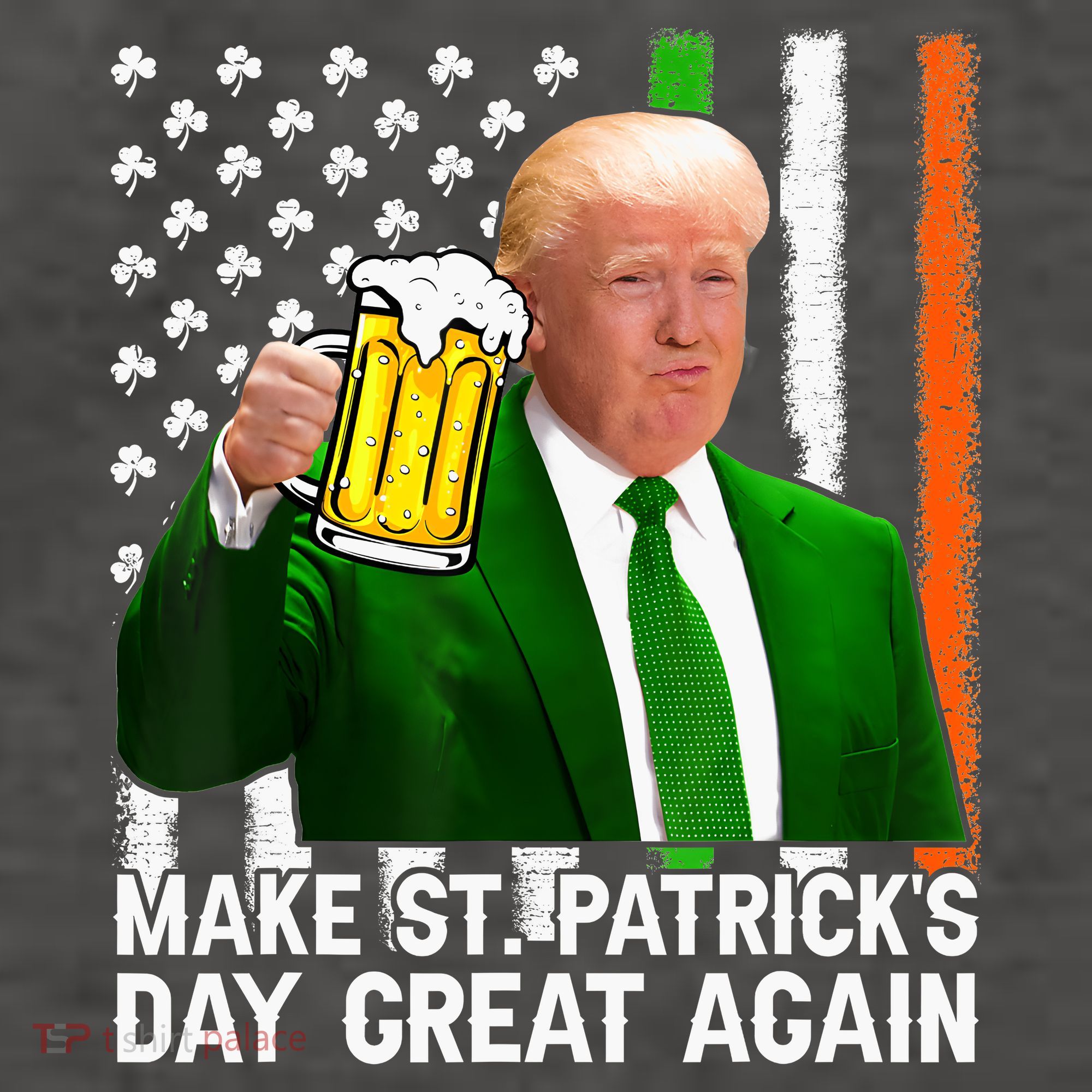Donald Trump Make St Patricks Day Great Again Vector Backpack