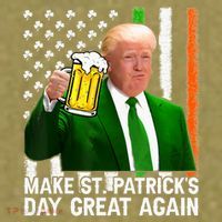 Donald Trump Make St Patricks Day Great Again Garment-Dyed Women's Muscle Tee thumb 6