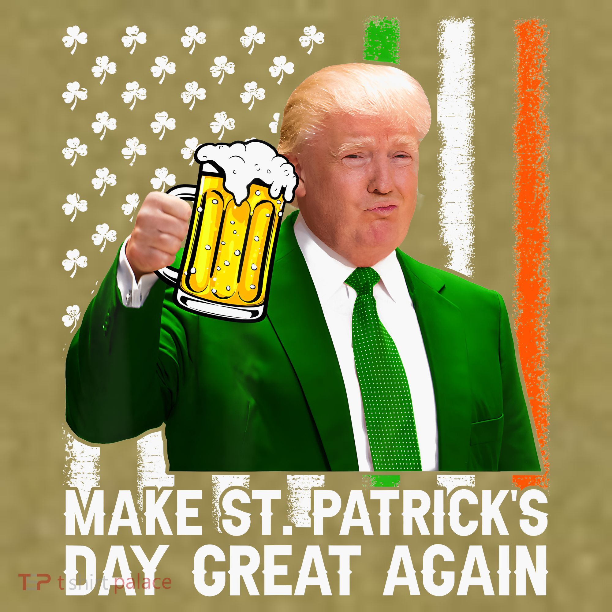 Donald Trump Make St Patricks Day Great Again Garment-Dyed Women's Muscle Tee