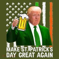 Donald Trump Make St Patricks Day Great Again The Baniff Cuffed Pom Beanie thumb 2