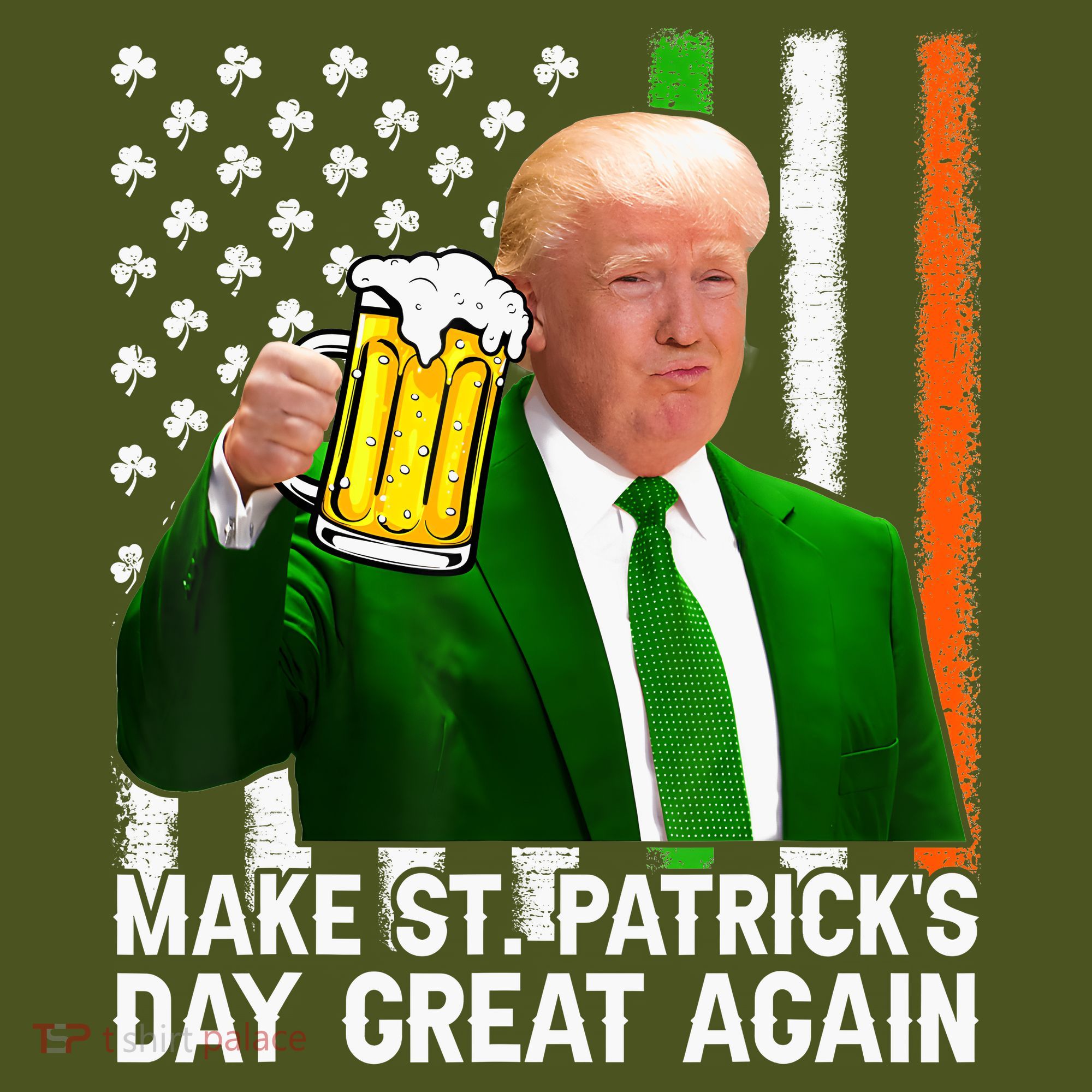 Donald Trump Make St Patricks Day Great Again The Baniff Cuffed Pom Beanie