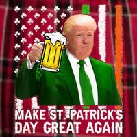 Donald Trump Make St Patricks Day Great Again Men's Flannel Plaid Pajama Pants thumb 2