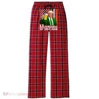 Donald Trump Make St Patricks Day Great Again Women's Flannel Plaid Pajama Pants thumb 0
