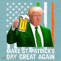 Donald Trump Make St Patricks Day Great Again Sueded Cloud Jersey T-Shirt thumb 2