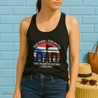 Dad The Man The Myth The Puerto Rican Legend Puerto Rico Women's Tank Top thumb 2